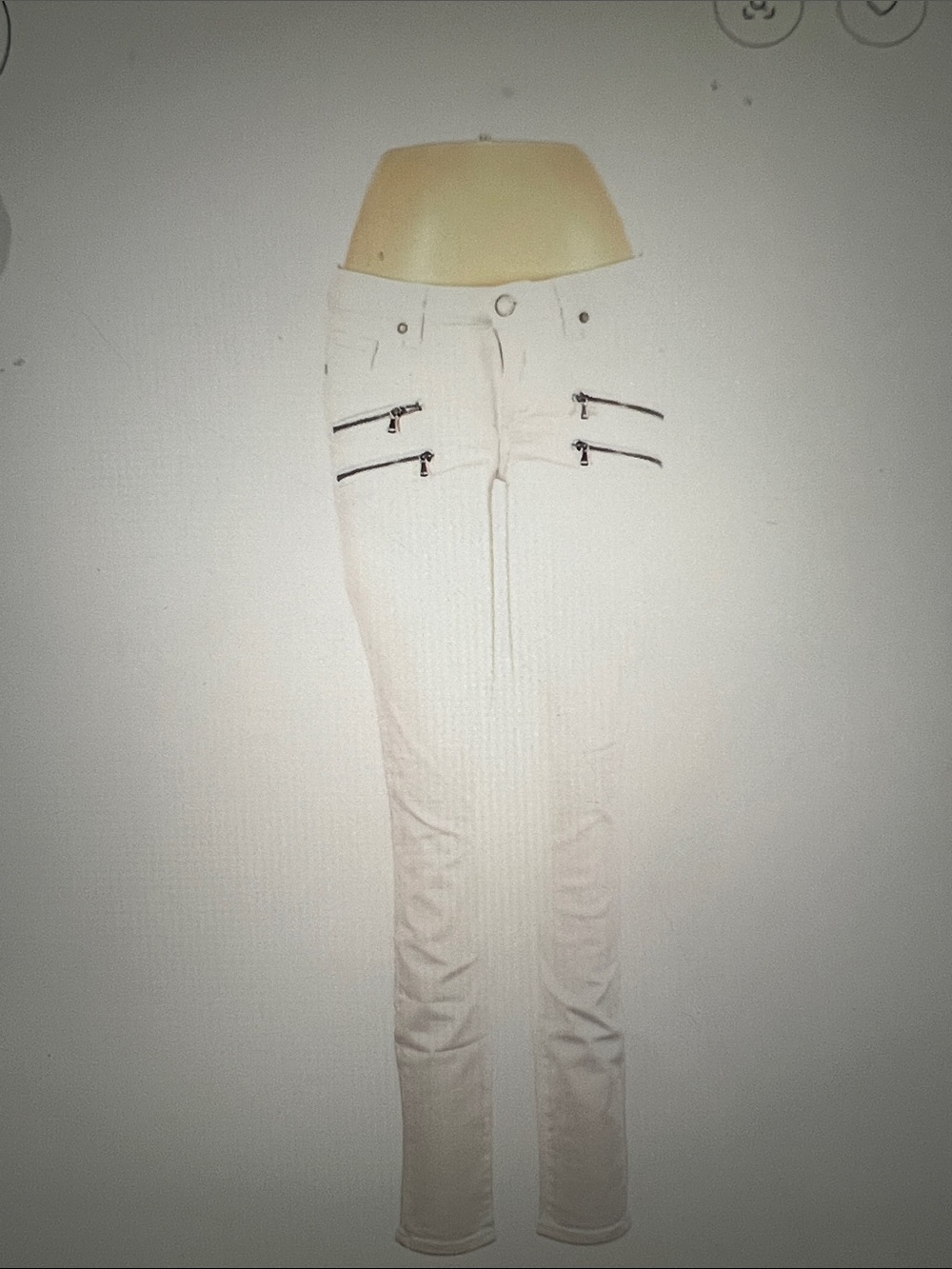 PAIGE White Zip-Accent Jeggings